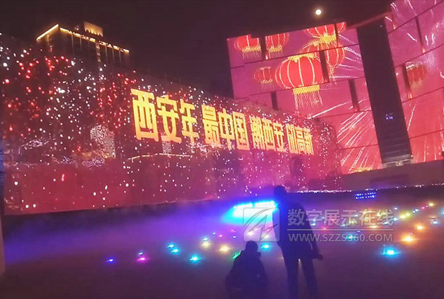 LED透明屏精彩助陣西安高新區光影中國年